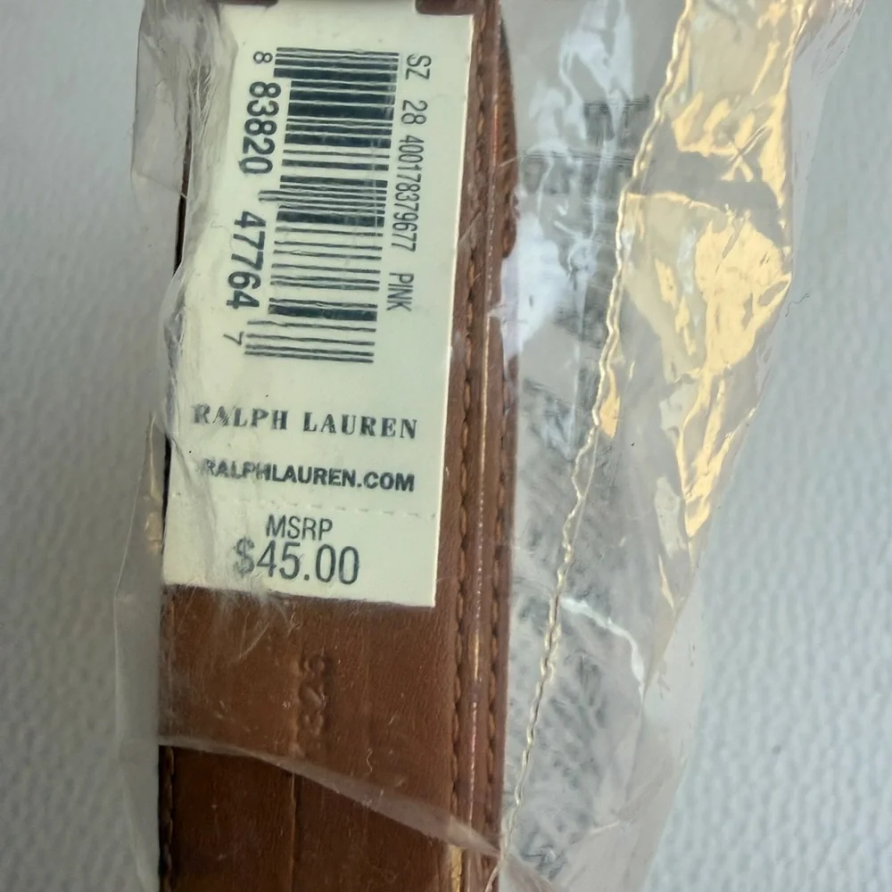 Ralph Lauren multicolored plaid Belt with Gold Buckle for girls